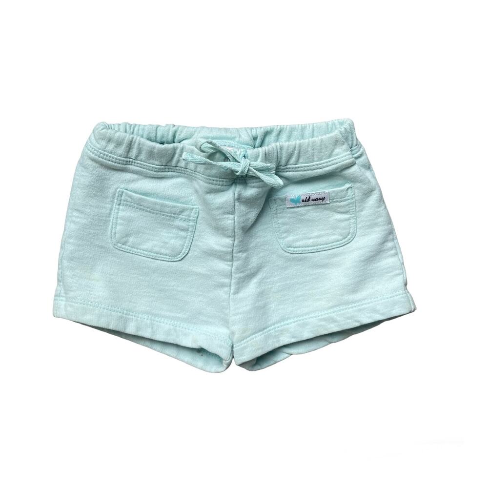Girls 12-18 Months Old Navy Blue Pocket Elastic Waist Drawstring Summer Shorts